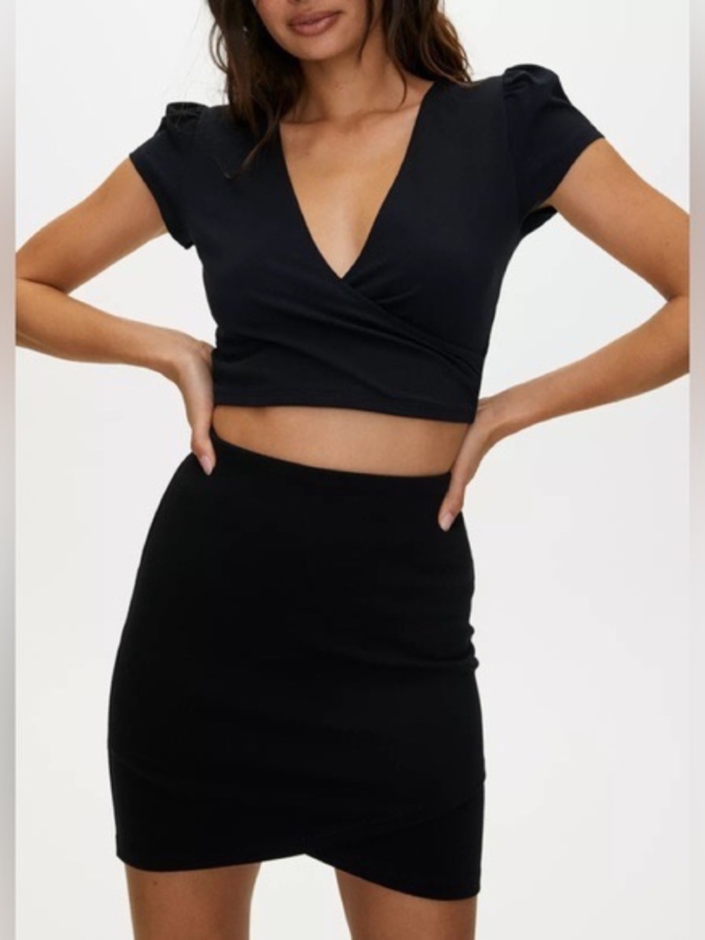 Aritzia Sunday Best Black Mini Skirt Street Goth Women's Size XS